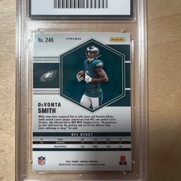 Devonta smith 2021 mosaic #246 Debut Pink Reactive Prizm  PGA 10 - Picture 2 of 2